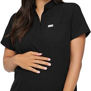 XXS Figs Kitale maternity top in Navy